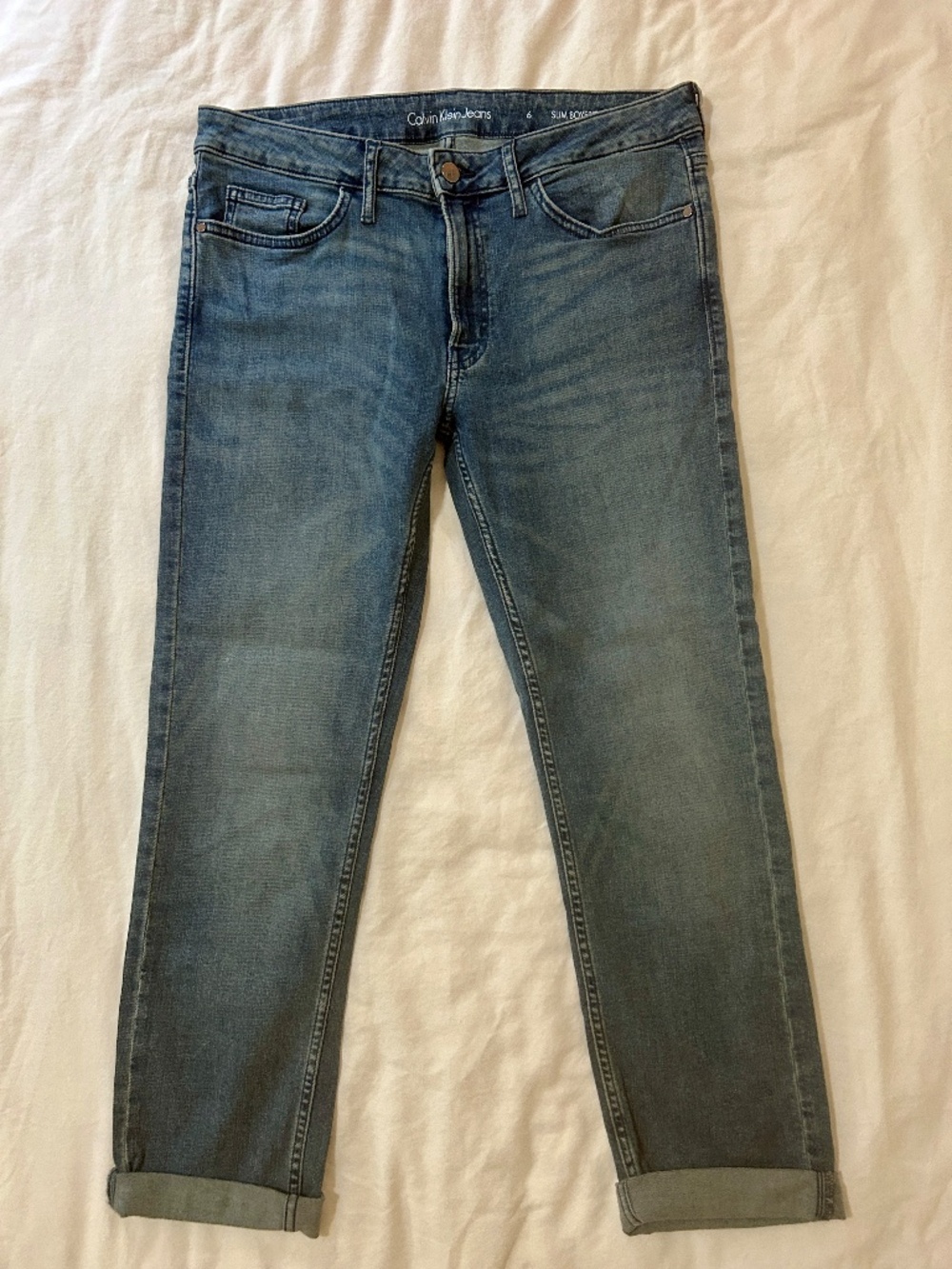 Calvin Klein Jeans Slim Boyfriend Denim Blue Women's Size 6 EUC